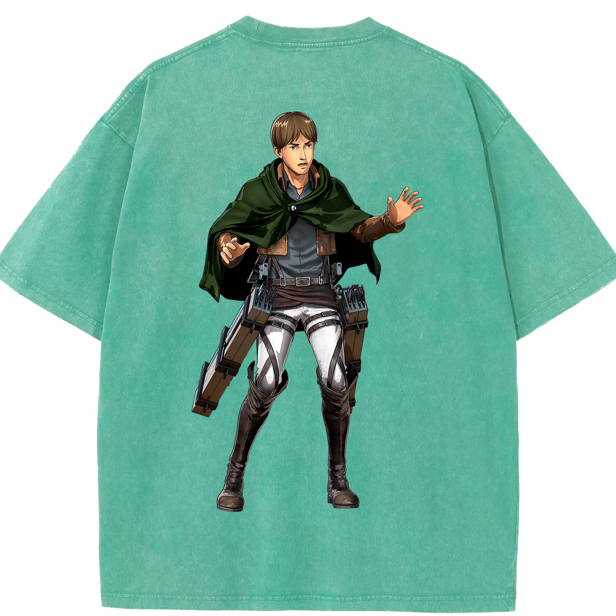 （画像用） 進撃の巨人 Attack on Titan 綿100% ヴィンテージ風 半袖Tシャツ（背面プリント）